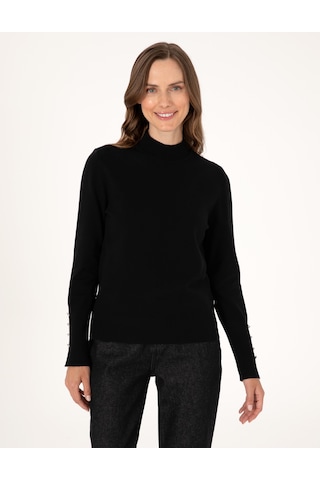 Pierre Cardin Siyah Slim Fit Yarım Balıkçı Basic Kazak 50310887-vr046