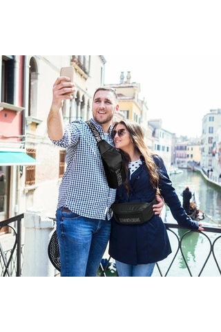 Wondernest Yıpınu Yqm-d1 Multi-feature Open-style Phone Case Crossby Waist Bag, Elegant Storage Chest Bag Altın