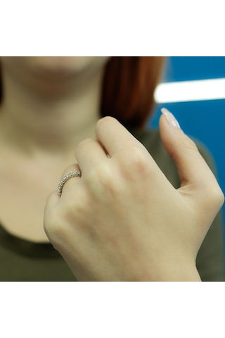 Lova 0,51 Karat Pırlanta Yarımtur Yüzük - 1030144
