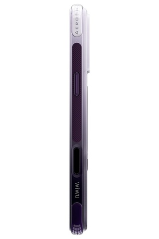 Apple Uyumlu iPhone 18 Pro Max Kılıf Wiwu As-204 Aeroshield Aurora Ultra Serisi M-safe Airbagli Standlı Kapak Mor