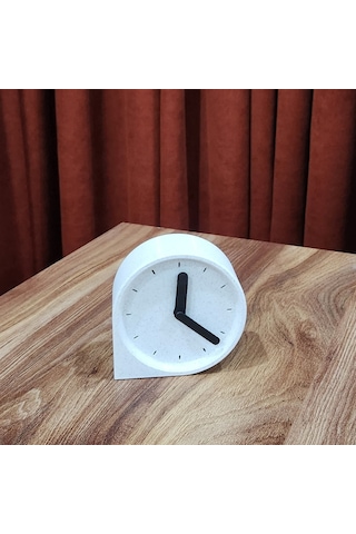 Cove Clock Dekoratif Masa Saati Modern 3d Baskı Saat Mermer Rengi