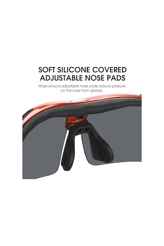 West Bıkıng Yp0703142 Polarize Spor Güneş Gözlüğü 5 Lensli Bisiklet Dağ Bisikleti Güneş Gözlüğü - Siyah+turuncu