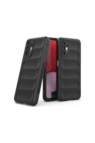 Samsung Galaxy A23 5G Uyumlu Silikon Kılıf - Kamera Korumalı Esnek Airbag Kapak - Siyah