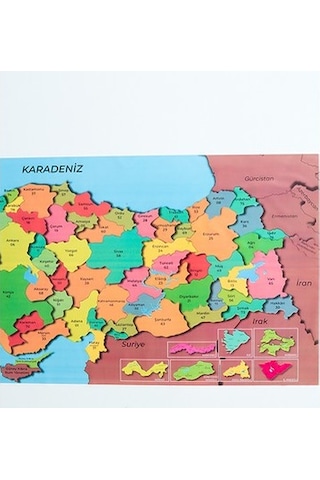 Renkli Türkiye Haritası Statik Kağıt Tahta