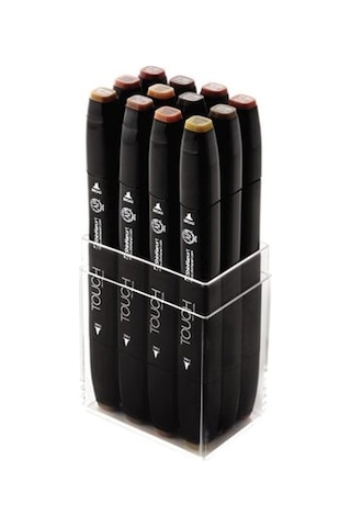 Touch Twin Marker Seti 12 Renk Ahşap Renkler