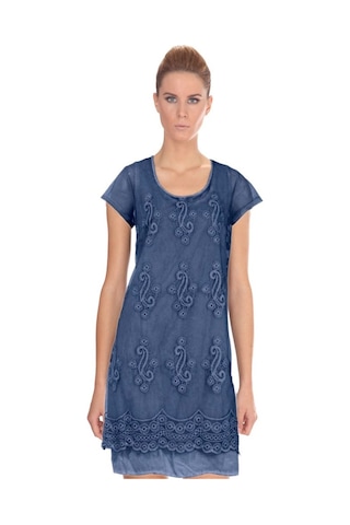 Bulalgiy Kadın Mavi Dantelli Elbise - Bga003794ts-mavi Mavi