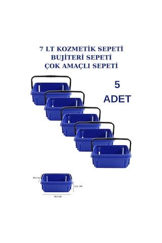 5 adet 7 Litre Kozmetik Sepeti Bijuteri Sepeti Kırtasiye Sepeti M