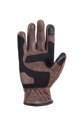 The Biker Jeans Retro Brown Korumalı Motosiklet Deri Eldiveni