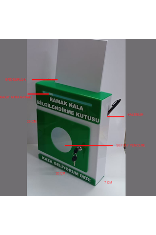 Yeşil Pleksi A-4 Ramak Kala Kutusu