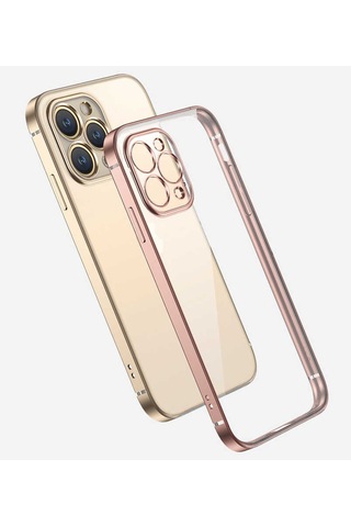 Apple Uyumlu iPhone 13 Kılıf Zore Gbox Kapak Gold
