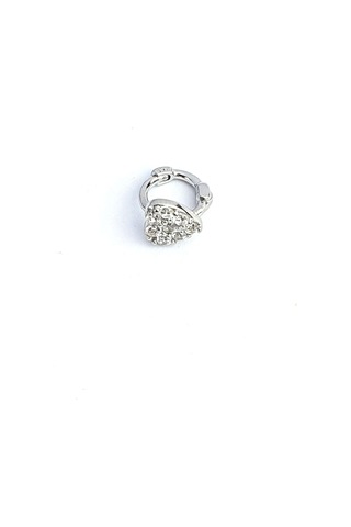 Zirkon Taş Detaylı 925ayar Gümüş Tragus Halka Piercing Gümüş
