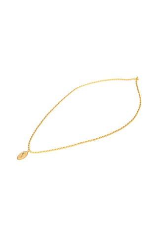 14 Ayar D Harf Sarı İpli Kolye