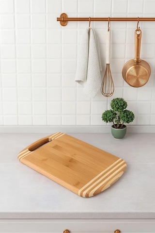 Balsa Bambu Kesme Tahtası-şık Tasarım 24x34 Cm Tex183 Kahverengi