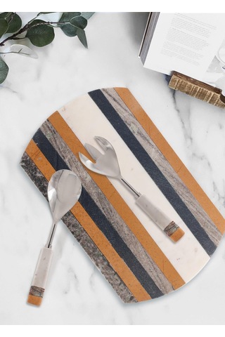 The Mia Snm0269 Mermer Salata Servisi 2 Li Set