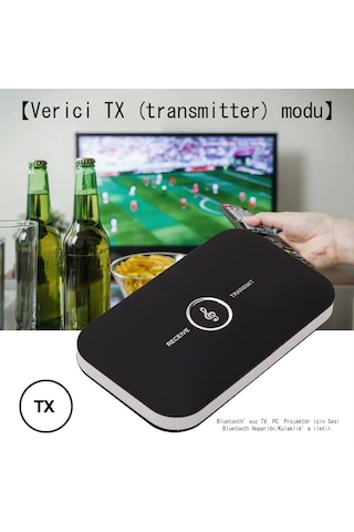 Cr19 Kablosuz 2in1 A2dp Bluetooth 5.0 Ses Adaptörü Alıcı-verici Transmitter-receiver Tv Pc Araç 3.5mm Aux Rca Kablo