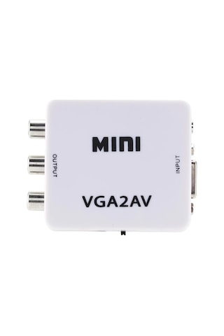 Lunatic 0450 Vga To Av 3rca Video 1080p Çevirici Dönüştürücü Adaptör 3.5mm Destekli