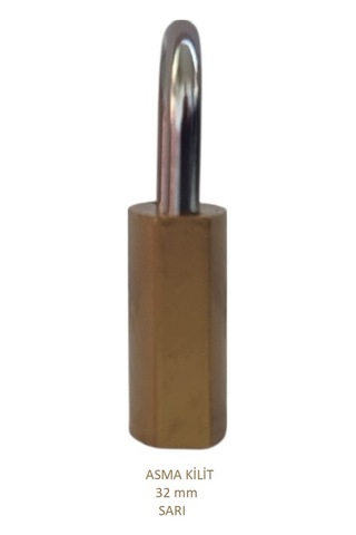 Adilon Asma Kilit, 32 Mm Sarı