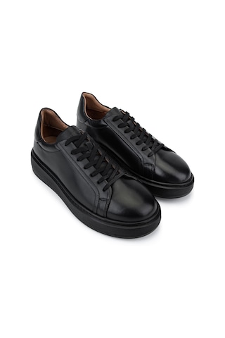 Tamer Tanca Erkek Hakiki Deri Siyah Sneakers & Spor Ayakkabı 1145 2029 Erk Ayk Y26 Sıyah