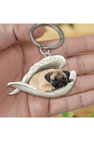 Hfambition Akryl Köpek Figürlü Anahtar Zinciri - Çift Taraflı Uv Baskılı Araba Anahtarı Askı - Pratik Ve Güçlü Ev Aletleri Diğer