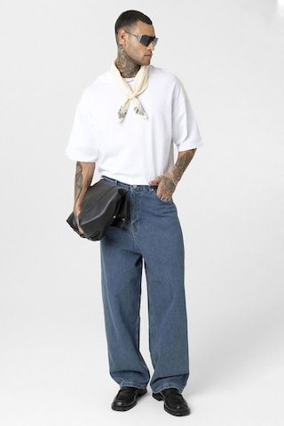 Vamos Super Baggy Fıt Jean V100-01 Destroyed Denim