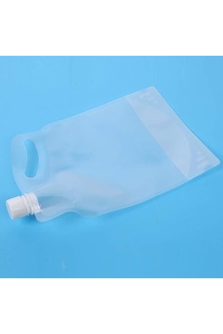 Plastik Kapaklı Su Torbası 1 Litre Şeffaf