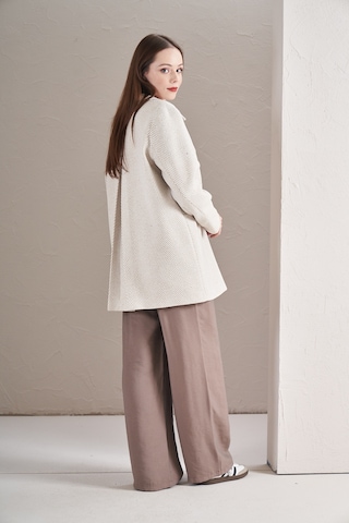 Balık Sırtı Ceket Ekru Ekru