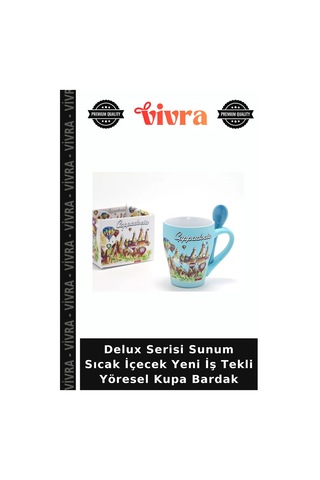 Delux Serisi Sunum Sıcak İçecek Yeni İş Tekli Yöresel Kupa Bardak Çok Renkli