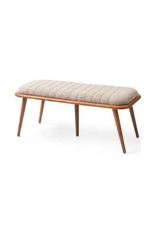 Bench Puf Metal Retro Ayaklı Babyface Kumaş 40cmx105cm