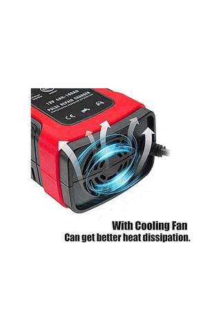 Springsun Buddygo 12v 5a Otomatik Akü Şarj Cihazı Ve Bakıcı - Tüm Akü Tipleri İçin - Ukrayna Fişi - Kırmızı