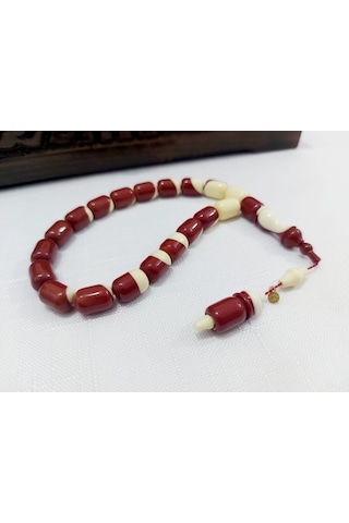 Ahmet Özdemir Usta İmzalı Bordo Bilardo Topu Tesbih 9,5 X 13