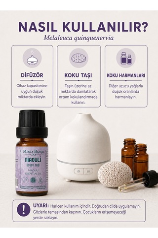 Minia Bahçe Bitki Ve Sanat Atölyesi Nioli Uçucu Yağı Saf ve Katkısız Bitkisel Uçucu Yağ 10 ML
