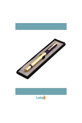 Şık Lacivert Gold Tasarım Roller Kalem 13.5 Cm Çok Renkli