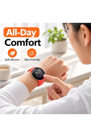 Caseonn Google Pixel Watch 4 41mm Kordon Esnek Spor Silikon Kayış Lila