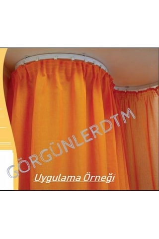 Esnek Oryantal Bükülen Perde Rayı Korniş(Tavan Montaj Vida&Dubel)