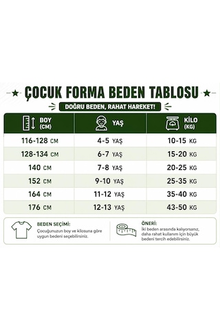 Yenteks Türkiye Uğurcan 23 Numara Çocuk Kaleci Forması 4 Parça Açık Yeşil