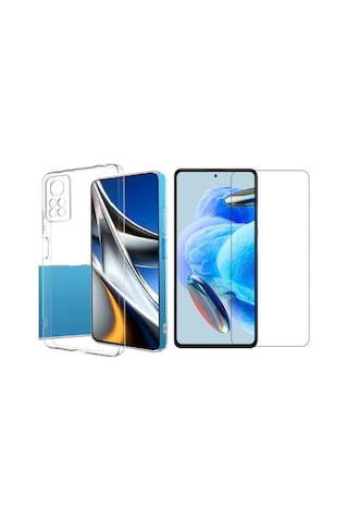 Xiaomi Redmi Note 12 Pro 4g Uyumlu Kılıf Esnek Silikon Telefon Kılıfı Ve Temperli Cam Ekran Koruyucu
