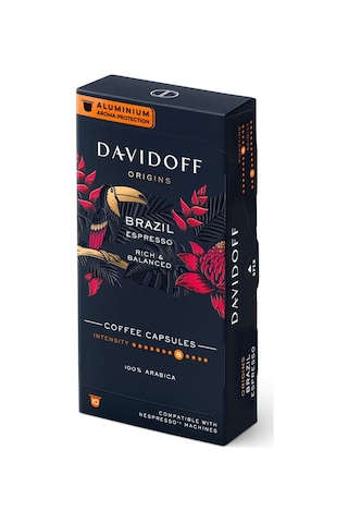 Davidoff Espresso Brazil 10lu Kapsül Kahve Nespresso Uyumludur