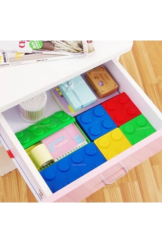 Maoyaya Yapı Taşları Saklama Kutusu Masaüstü Kozmetik Çok Renkli Çok Renkli