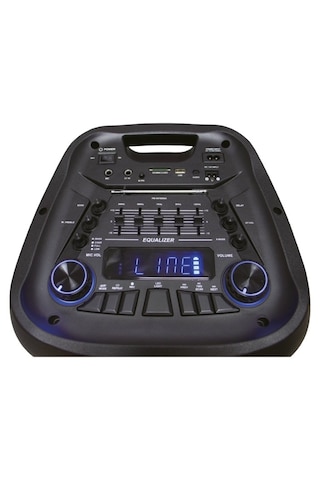 Rose Hp-2400 Partybox Kablosuz Çift El Mikrofonlu Sarjlı Bluetooth Dual 10 Hoparlör