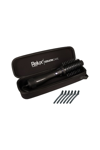 Relux AS8200b Keratincare Üflemeli Saç Şekillendirici Tarak Siyah