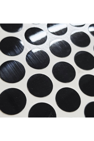 Yapışkanlı Tıpa Mobilya Dolap Vida Gizleme Kapağı Parlak Siyah -100 Adet