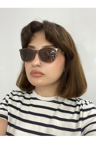 Target Tk307 C.1111 51ekt Kadın Polarize Klipsli Mavi Işık Korumalı Ekran Gözlüğü Şeffaf - Kahverengi