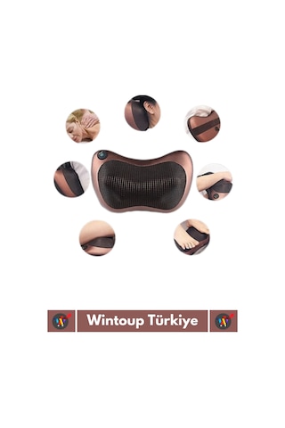 Özel Üretim 4 Başlıklı Yıkanabilir Kılıflı Aydınlatma Kutulu Çok Amaçlı Boyun Omuz Sırt Masaj Aleti Çok Renkli