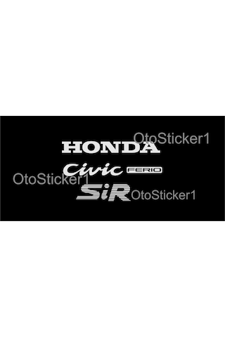 Honda Civic Ferio Sir Bagaj Stickeri Seti Tr De Tek