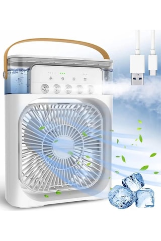 Blic Bwfn10 Beyaz Buzlu Vantilatör Mini Fan 5 Spreyli Su Püskürtmeli 600 Ml Buhar Makinesi Nemlendir