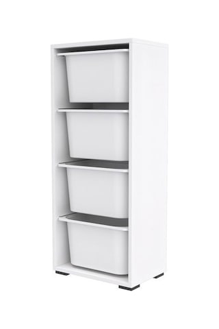 Pratico 4 Derin Sepetli Çok Amaçlı Oyuncak Dolabı - Beyaz - 109x30x69,5 Cm Beyaz