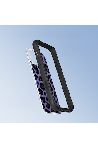 Apple iPhone 16 Pro Max Uyumlu Kılıf M-safe Şarj Özellikli Youngkit Leopard Serisi Kapak Mor