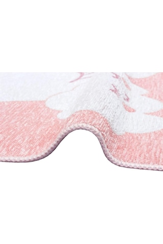 Eko Halı Noa Baby Nb 02 Pink Yıkanabilir Çift Taraflı Yumuşak Dokulu İnce Çocuk-bebek Odası Halısı Gri Beyaz