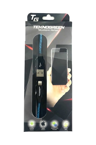Teknogreen Tku-C202 1M USB Apple Uyumlu iPhone5.6.7.8- X Kablo