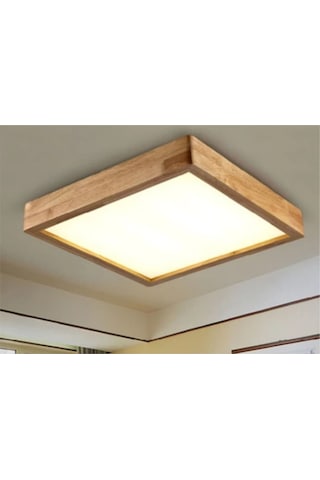 Dekor Olsun Ahşap30X30Cm Çerçeve Tavan Led Aydınlatma